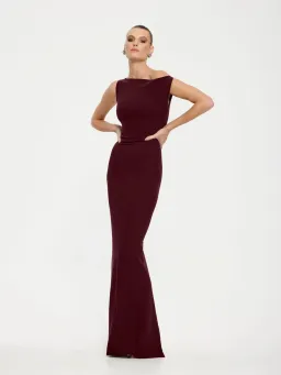 Effie Kats Inaya Gown in Wine Size XS for rent on The Volte - image 1