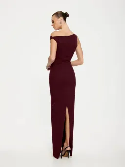 Effie Kats Inaya Gown in Wine Size XS for rent on The Volte - image 3