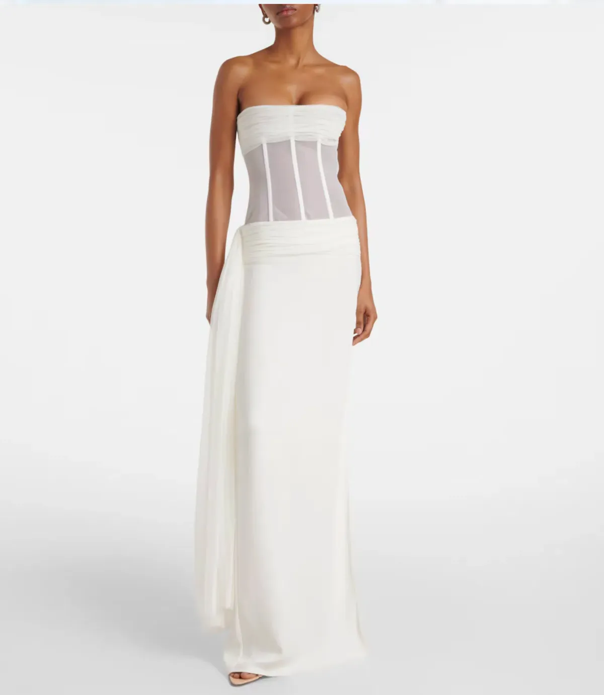 BNWT Christopher Esber White Veiled Corset Dress - Size 6 AU - Image 1