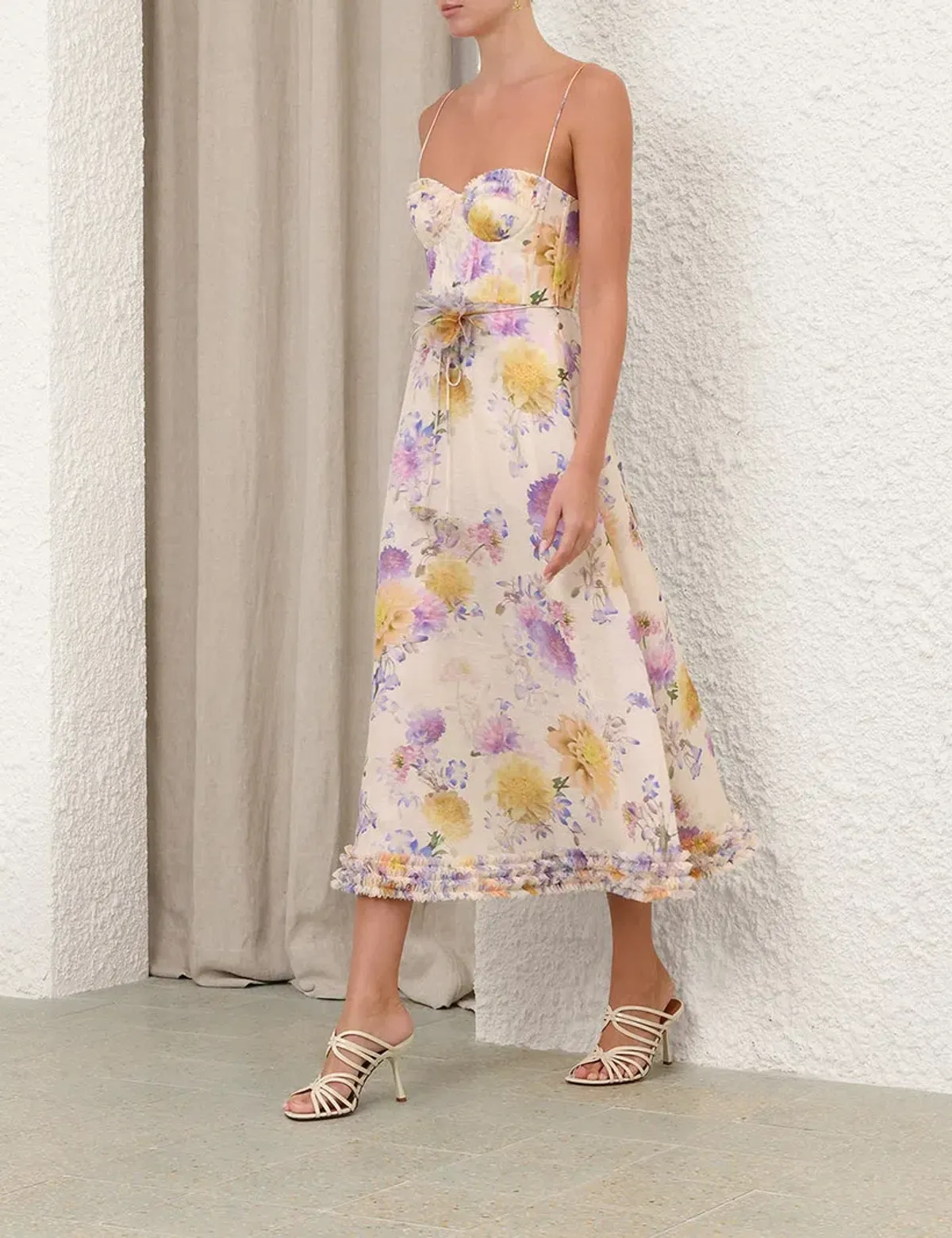 The Luna Ruffle Midi Dress  - Image 2