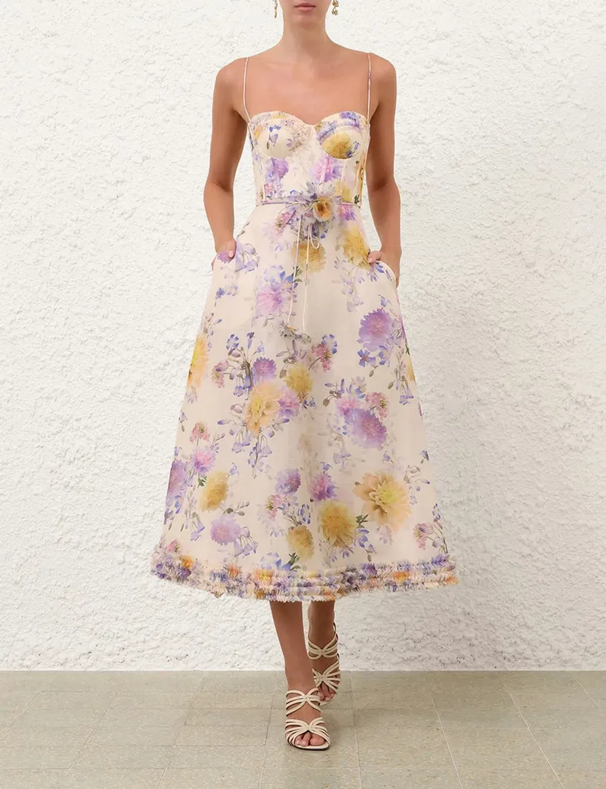 The Luna Ruffle Midi Dress  - Image 3