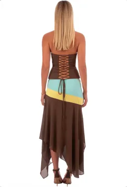 I am Delilah Iris Corset & skirt Set in Mocha Size S for rent on The Volte - image 4