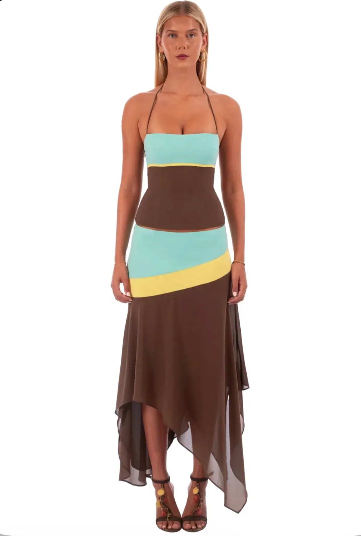 I am Delilah Iris Corset & Skirt Set in Mocha Size M - Image 1