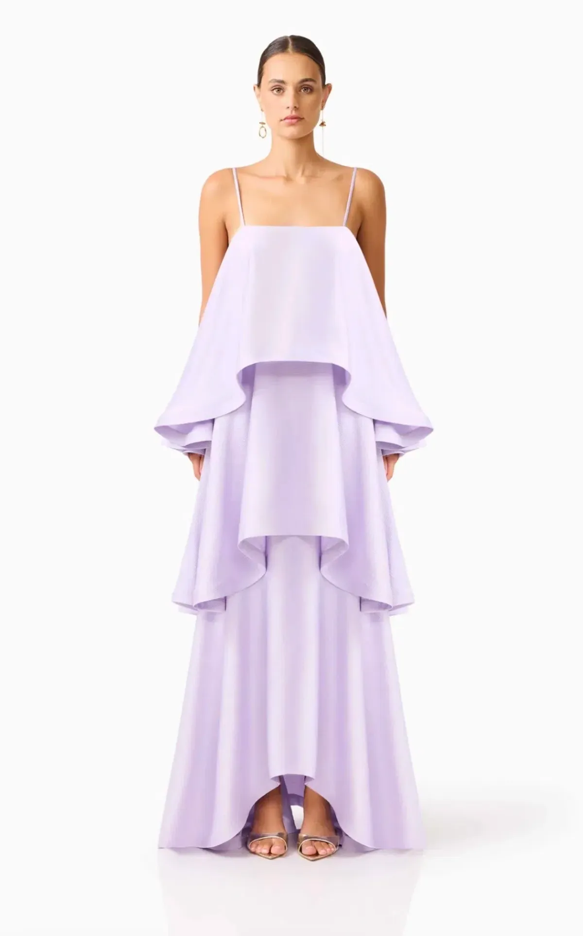 Elliatt Tilly Tiered Maxi Dress in Purple Size XS - Image 1