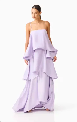 Elliatt Tilly Tiered Maxi Dress in Purple Size XS for rent on The Volte - image 2