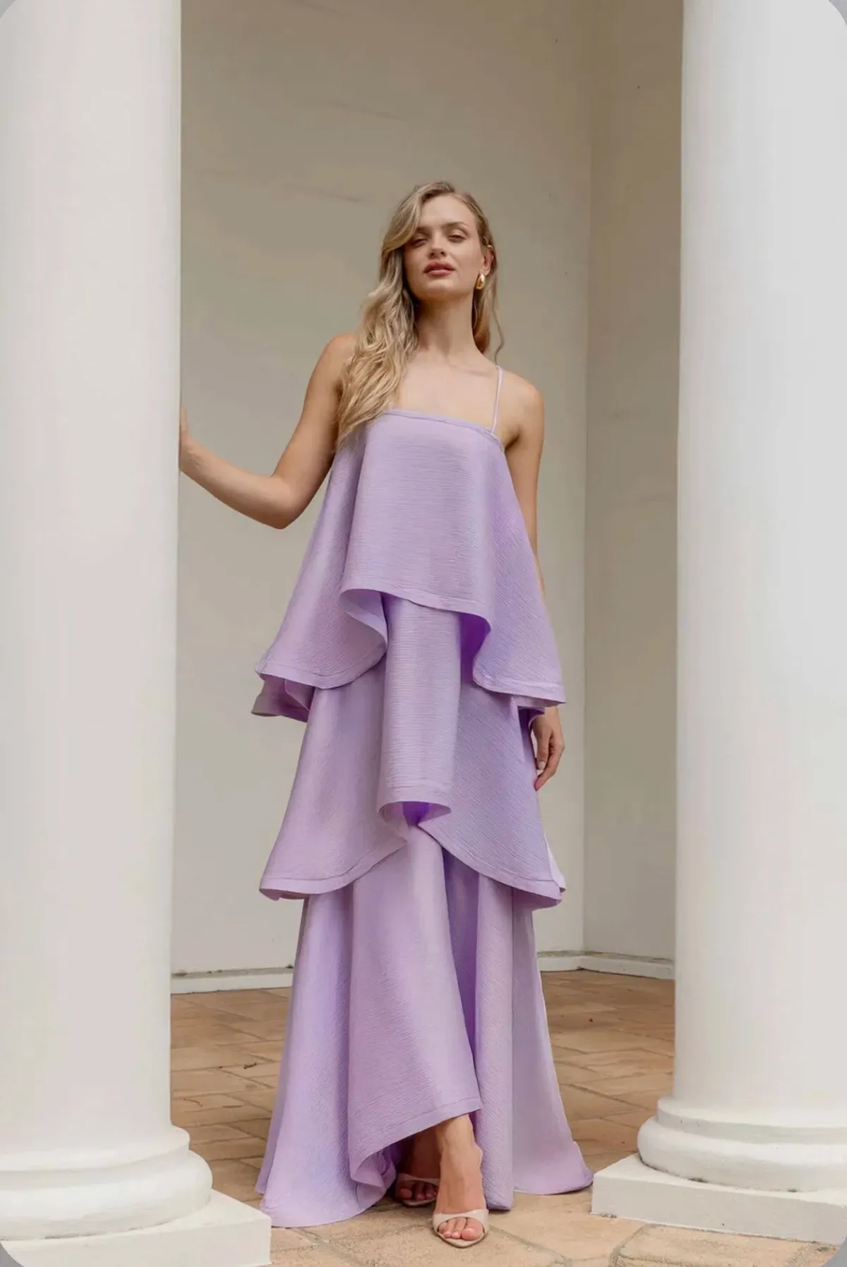 Elliatt Tilly Tiered Maxi Dress in Purple Size XS - Image 4
