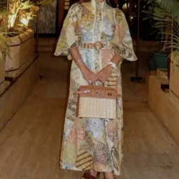 Zimmermann Brightside Patchwork Batik Midi Dress Size 1 / 10 AU  for rent on The Volte - image 1