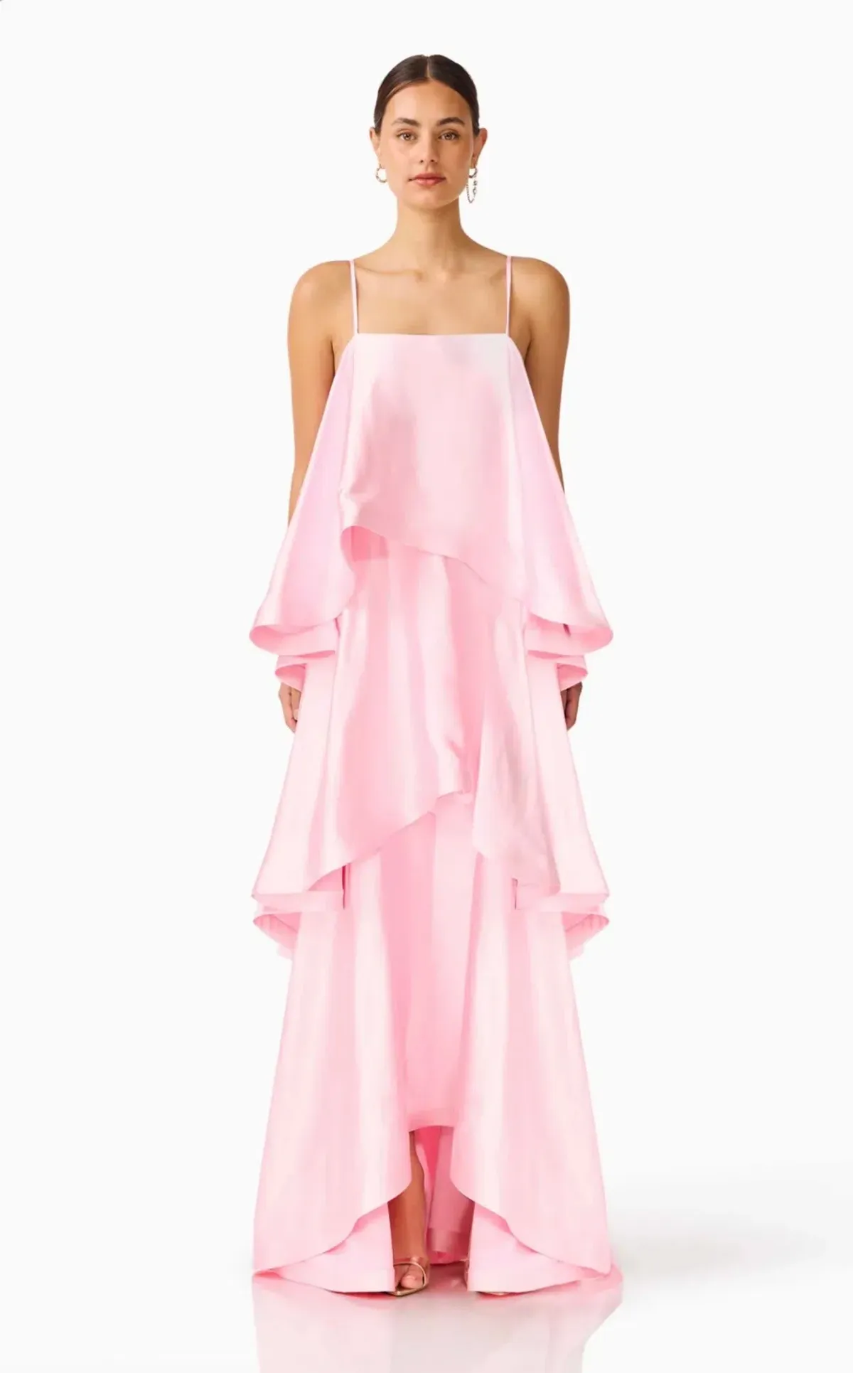 Elliatt Tilly Tiered Maxi Dress in Pale Pink Size S - Image 1