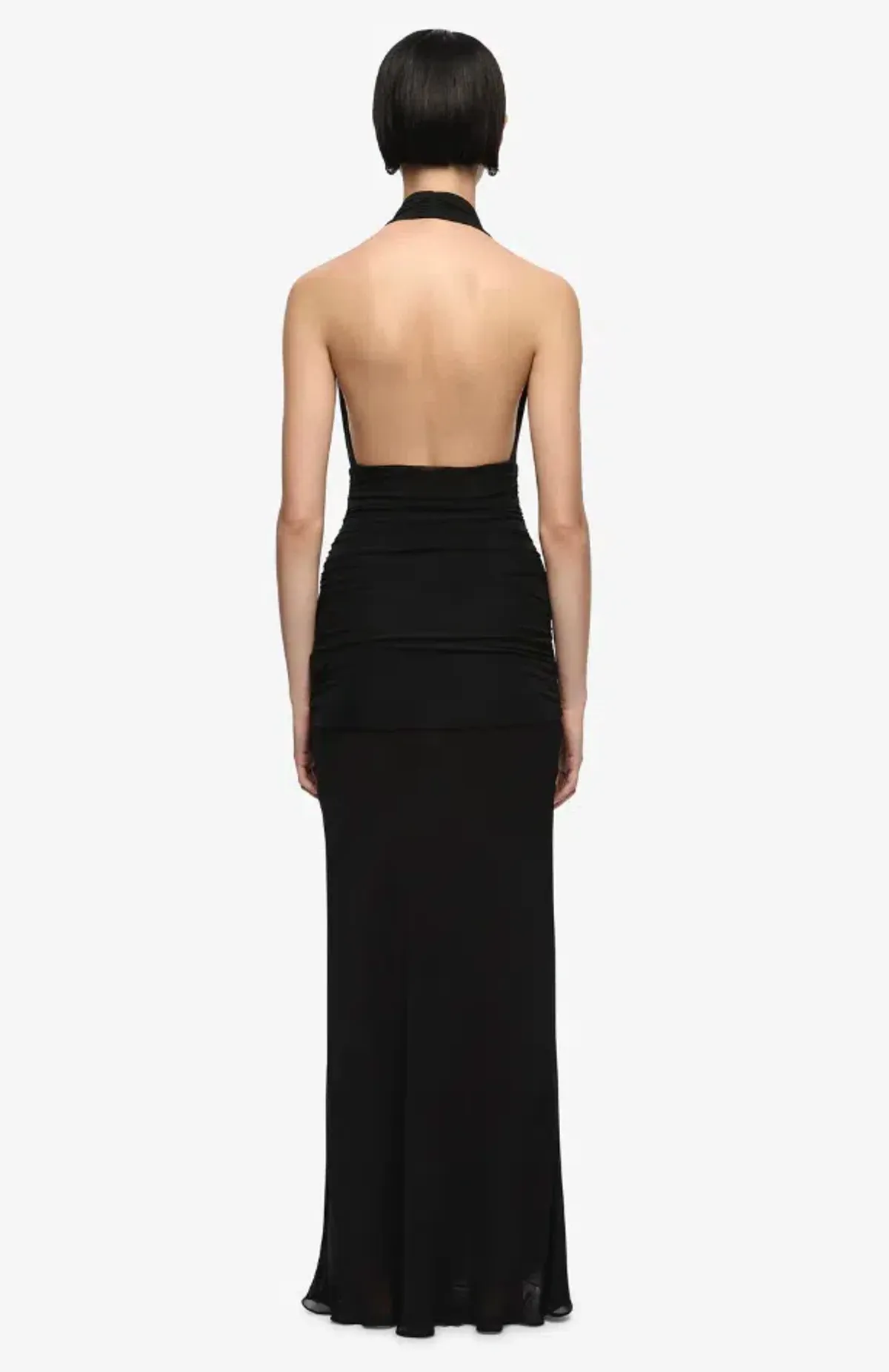 CASSIS DRAPE MAXI DRESS | BLACK - SIZE 10 - Image 3