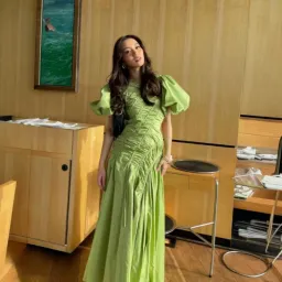 AJE Green Siren Midi Dress Size AU 8  for rent on The Volte - image 3