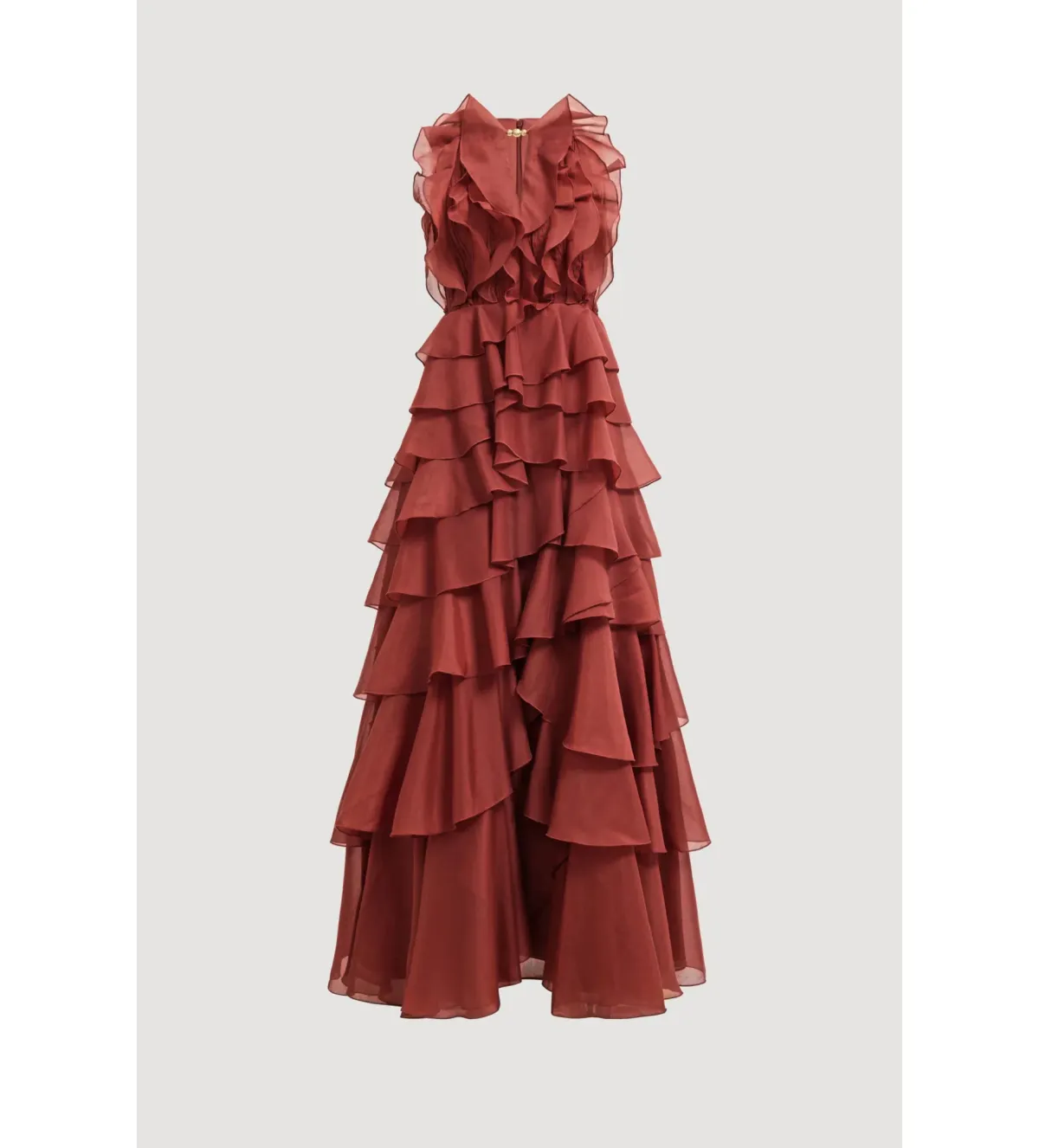 Aje Cleo Gown Rust Size 12 - Image 5