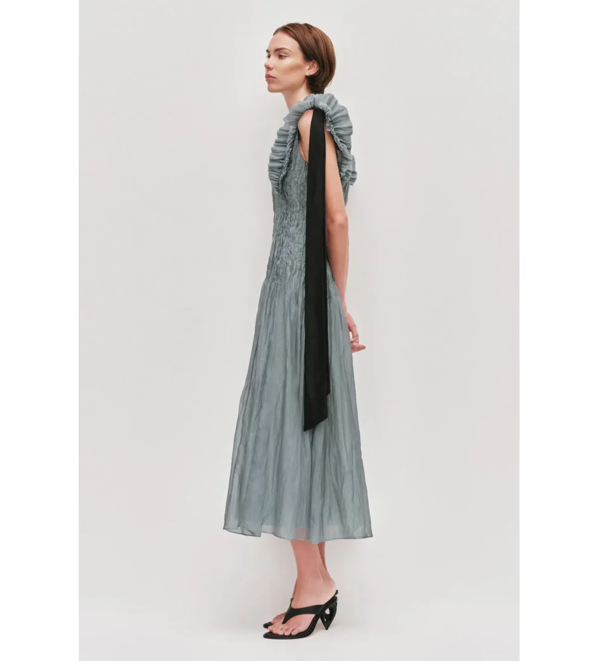 Aje Mathilde Maxi Dress Duck Egg Size 10 - Image 3