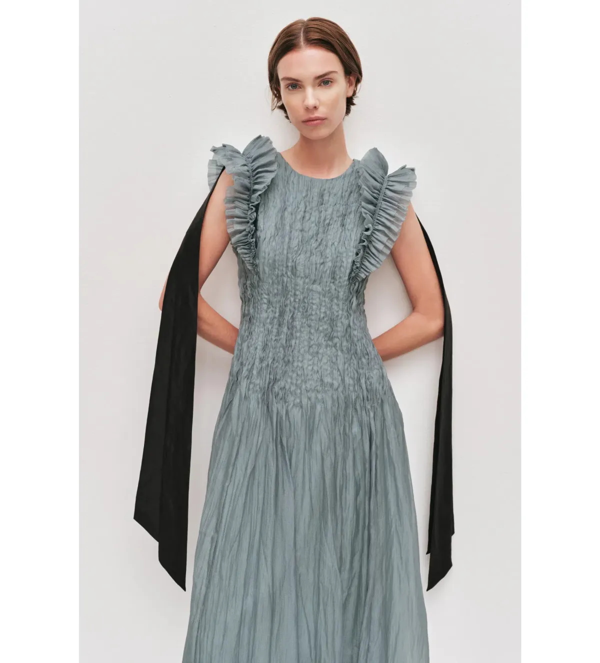 Aje Mathilde Maxi Dress Duck Egg Size 10 - Image 2