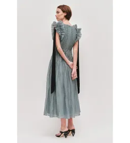 Aje Mathilde Maxi Dress Duck Egg Size 10 for rent on The Volte - image 4