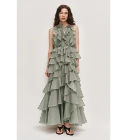 Aje Cleo Gown Moss Size 10 for rent on The Volte - image 1