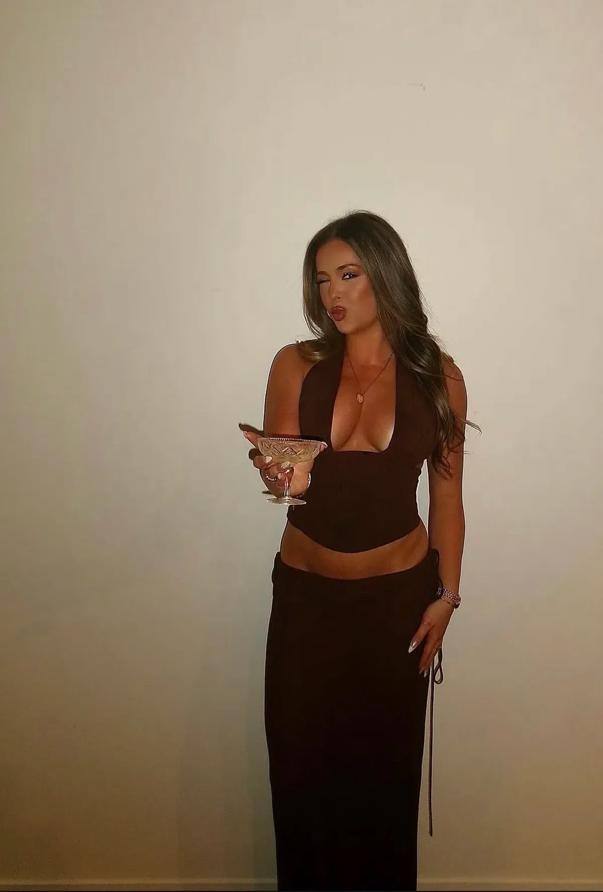 Natalie Rolt | Bronte Top & Allira maxi Skirt set - Espresso size 0 XS  - Image 2