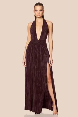 Nookie Desiree Halter Maxi Gown Mocha Size 8 for rent on The Volte - image 2