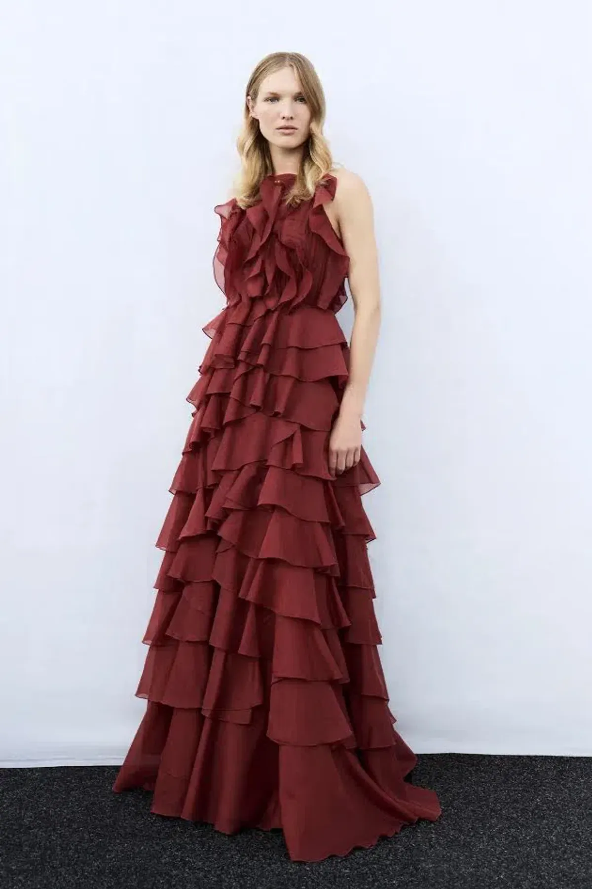 🤎 Aje Cleo Gown in Rust Brown - Size 12 - Ruffle Tiered Maxi Dress 🤎 - Image 8