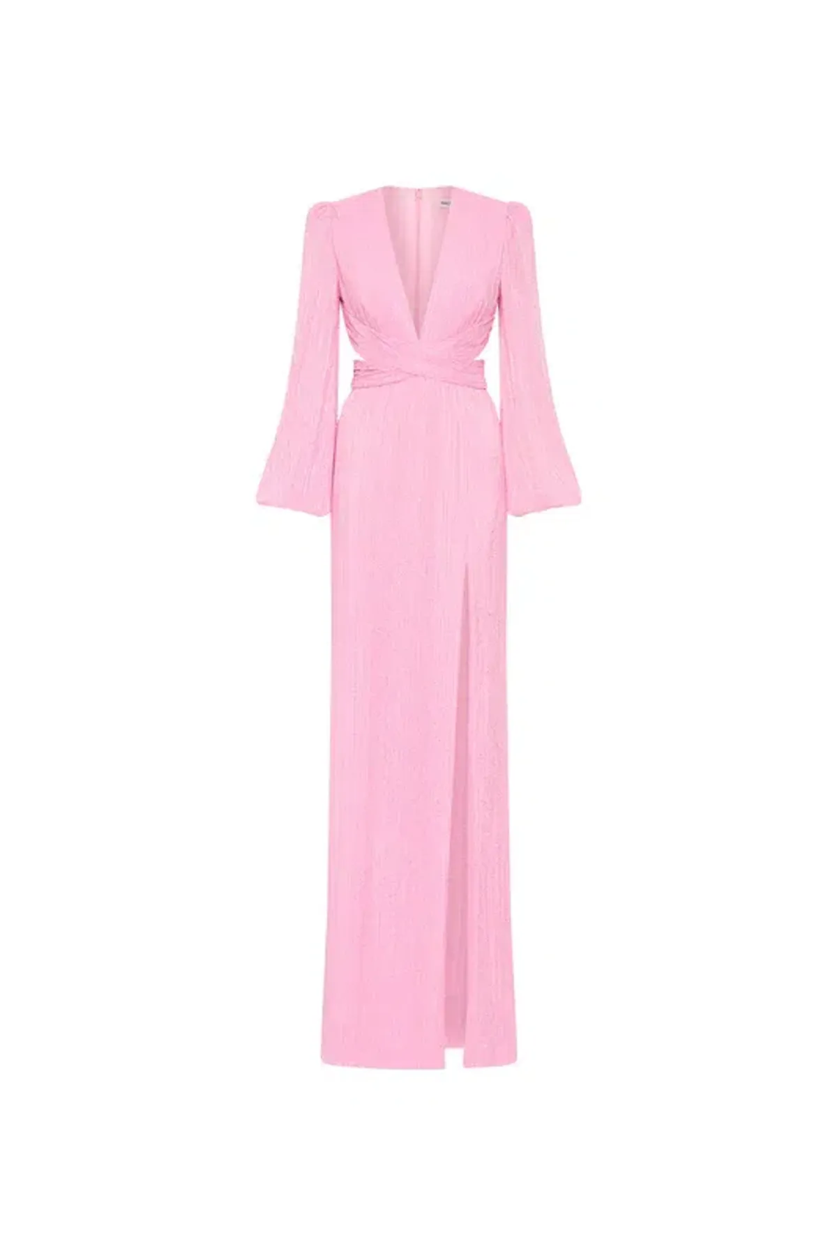 💕 Rebecca Vallance Amal Cut-Out Gown in Pink – Size 6 AU - Long Sleeve Maxi Dress 💕 - Image 5