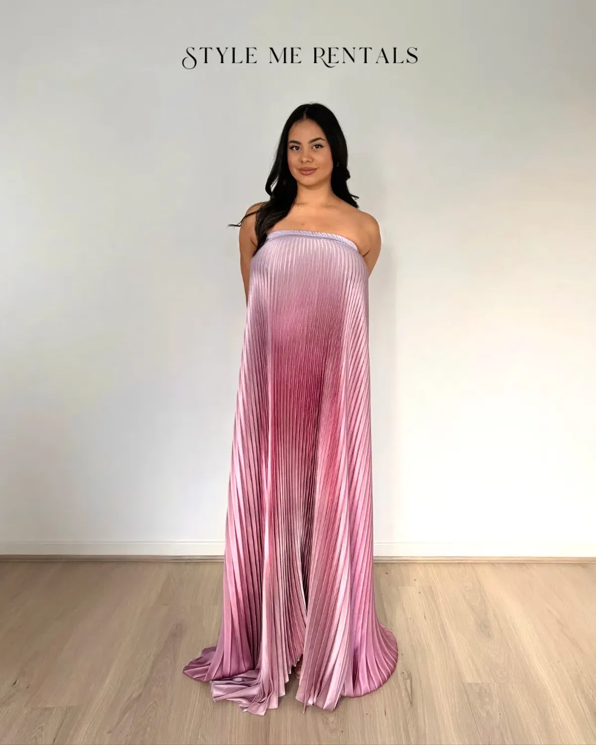 L'idee Bisous Strapless Gown Mauve Ombre Size 8 - Image 5