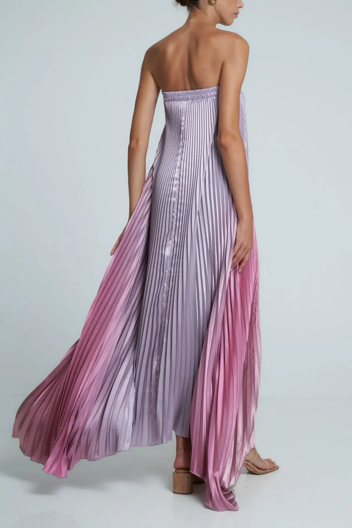 L'idee Bisous Strapless Gown Mauve Ombre Size 8 - Image 3