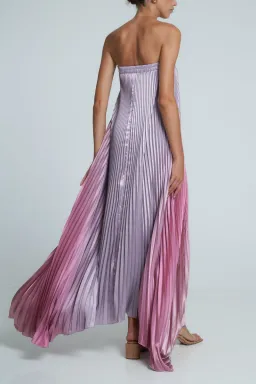 L'idee Bisous Strapless Gown Mauve Ombre Size 8 for rent on The Volte - image 3