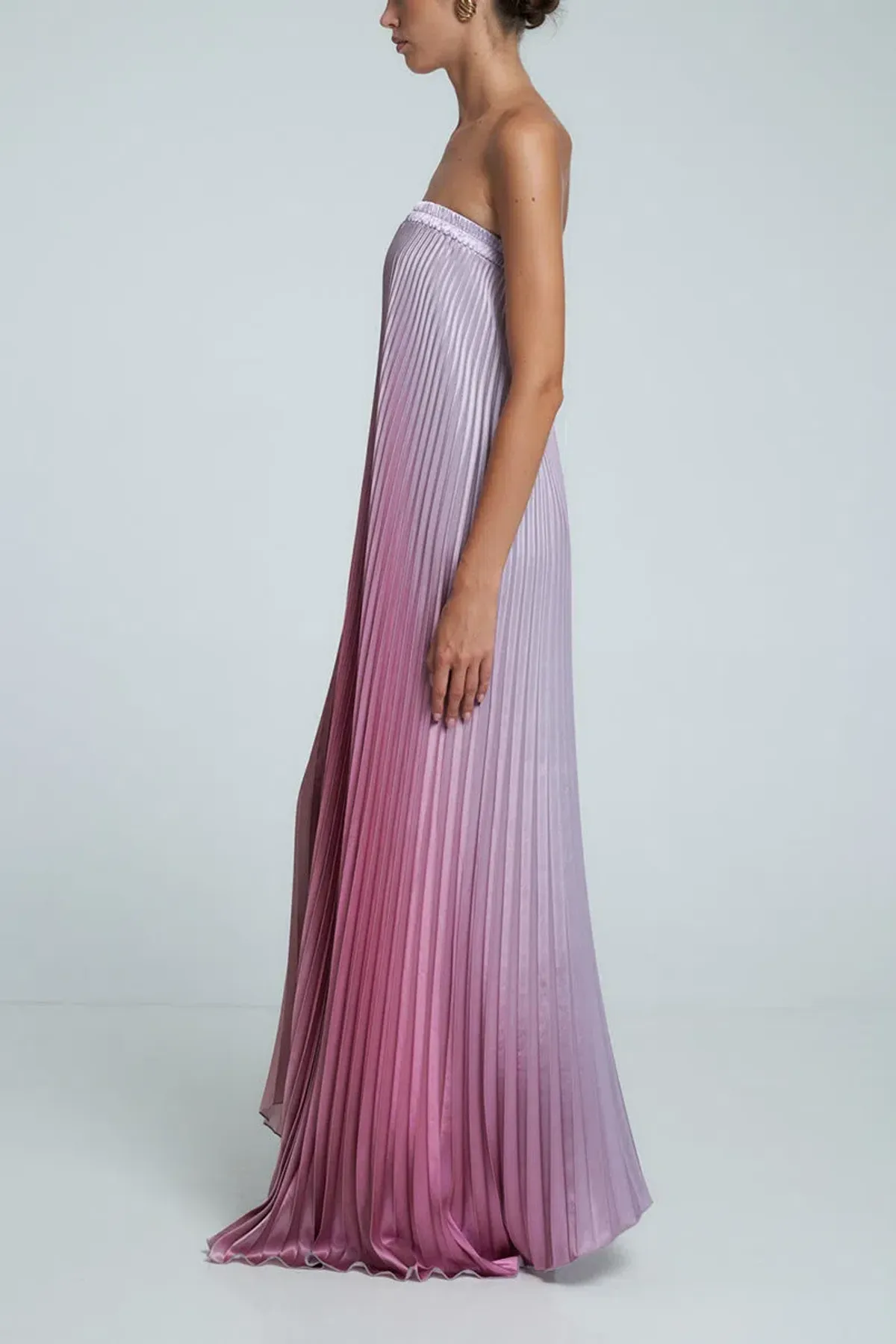 L'idee Bisous Strapless Gown Mauve Ombre Size 8 - Image 2