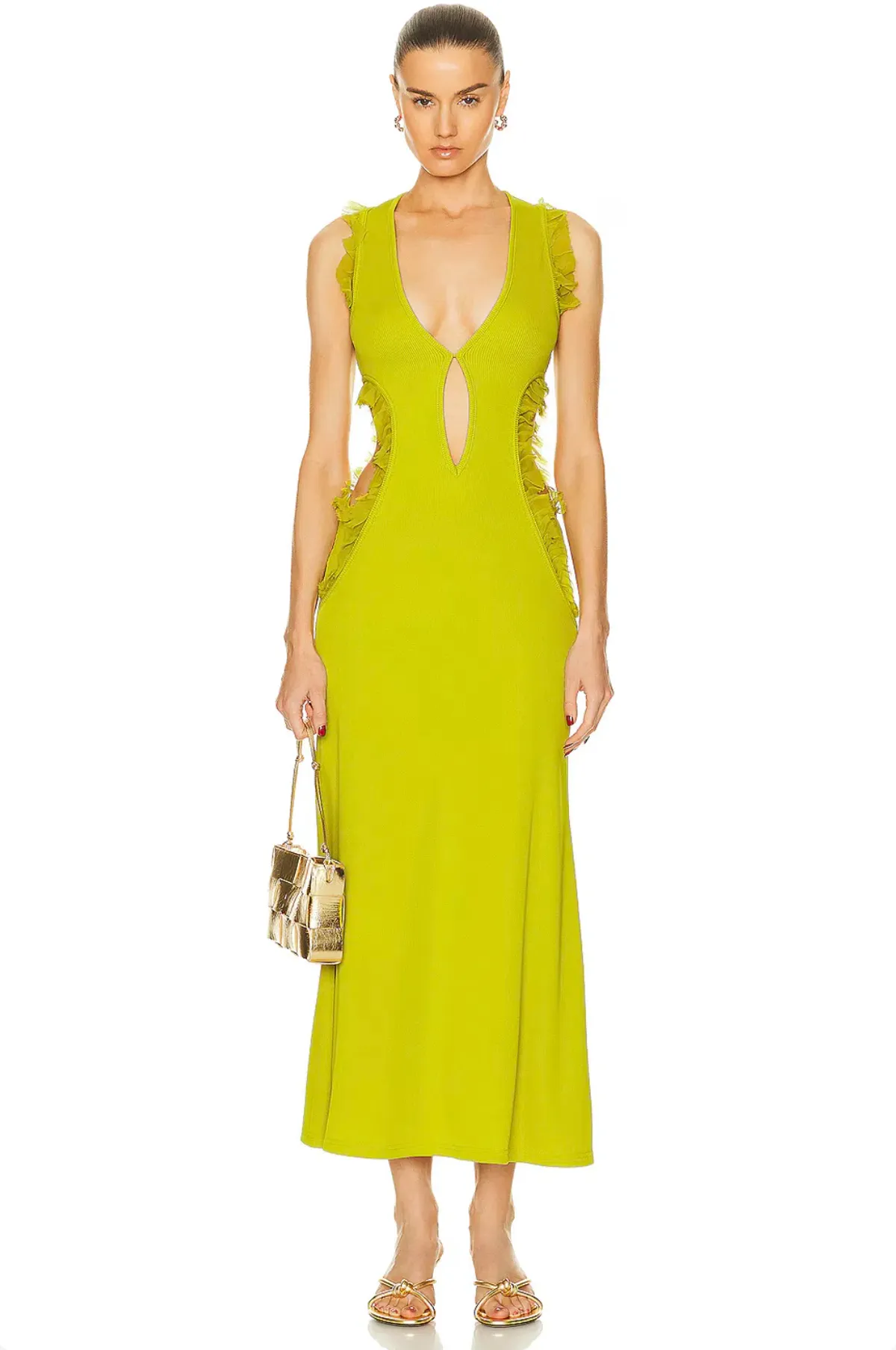 Christopher Esber Limeade Carina Plunge Dress - Size 10 AU - Image 1