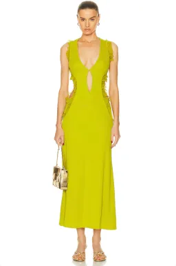 Christopher Esber Limeade Carina Plunge Dress - Size 10 AU for rent on The Volte - image 1