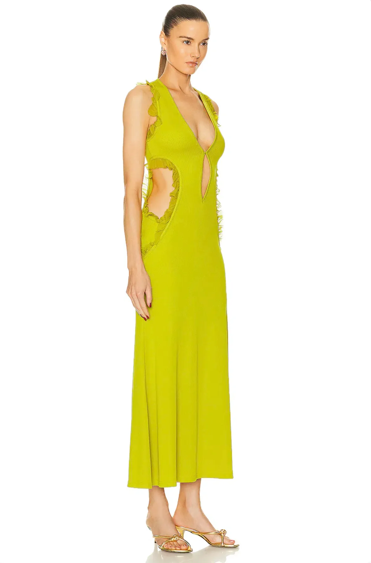 Christopher Esber Limeade Carina Plunge Dress - Size 10 AU - Image 2