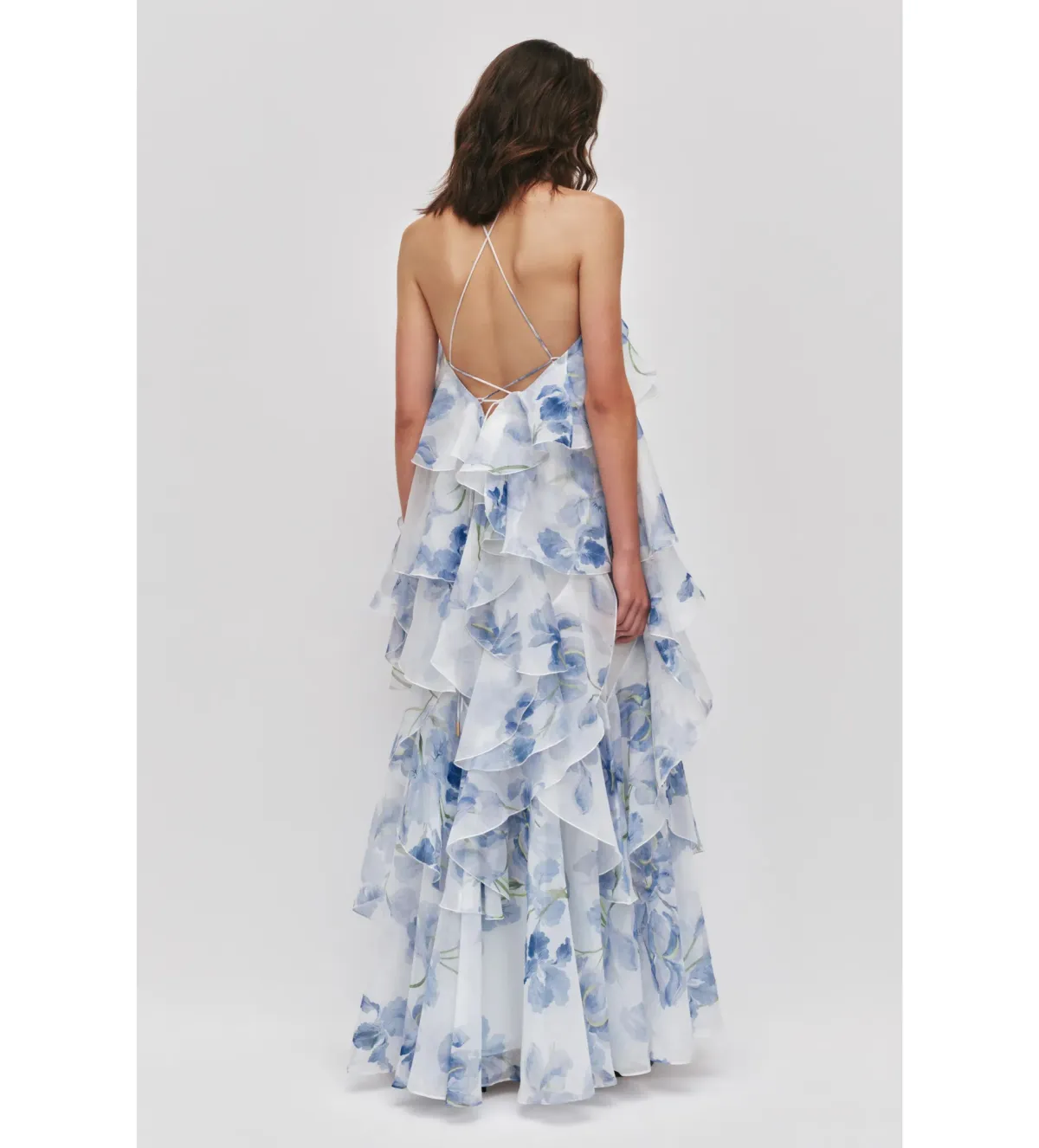 Aje Pandorea Layered Maxi Dress in Iris Size AU10 - Image 3
