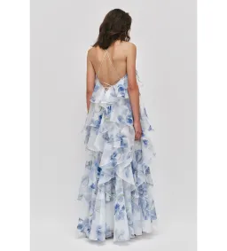Aje Pandorea Layered Maxi Dress in Iris Size AU8 for rent on The Volte - image 3