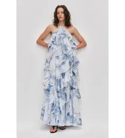 Aje Pandorea Layered Maxi Dress in Iris Size AU8 for rent on The Volte - image 1