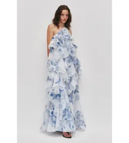 Aje Pandorea Layered Maxi Dress in Iris Size AU8 for rent on The Volte - image 2