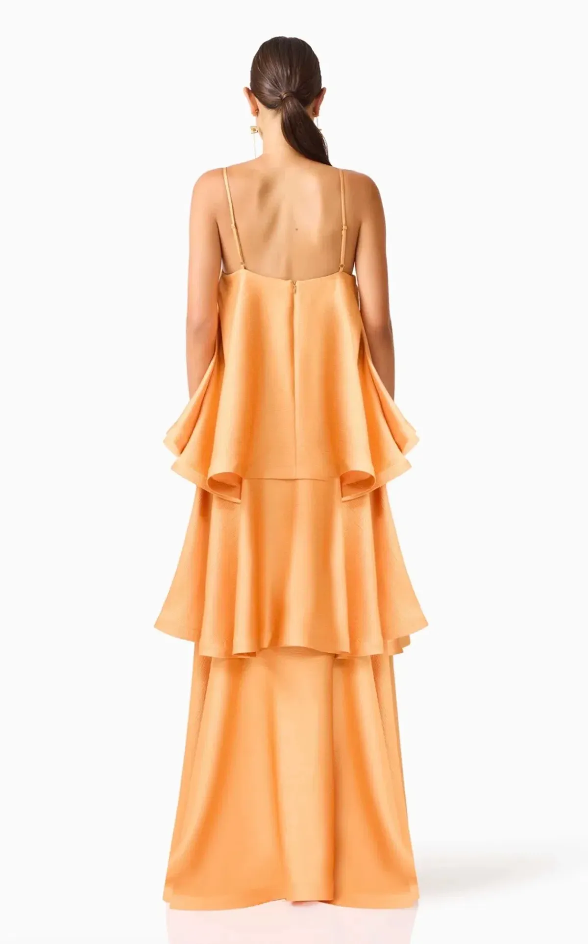 Elliatt Tilly Tiered Maxi Dress in Orange Size S - Image 4