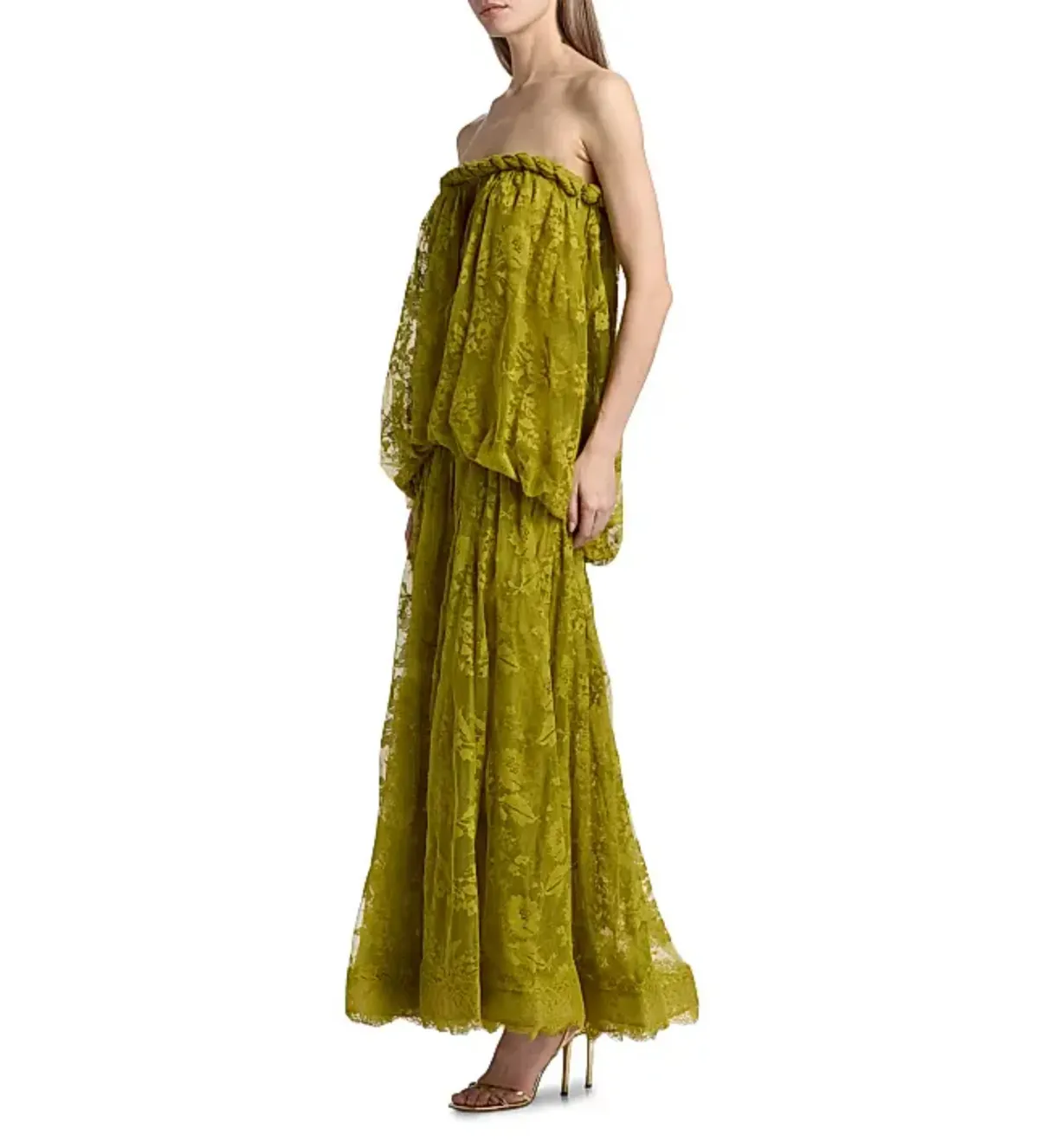 Zimmermann Luna Lace Bandeau Gown in Pistachio Size 1/AU10 - Image 2