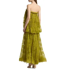 Zimmermann Luna Lace Bandeau Gown in Pistachio Size 0/AU8 for rent on The Volte - image 3