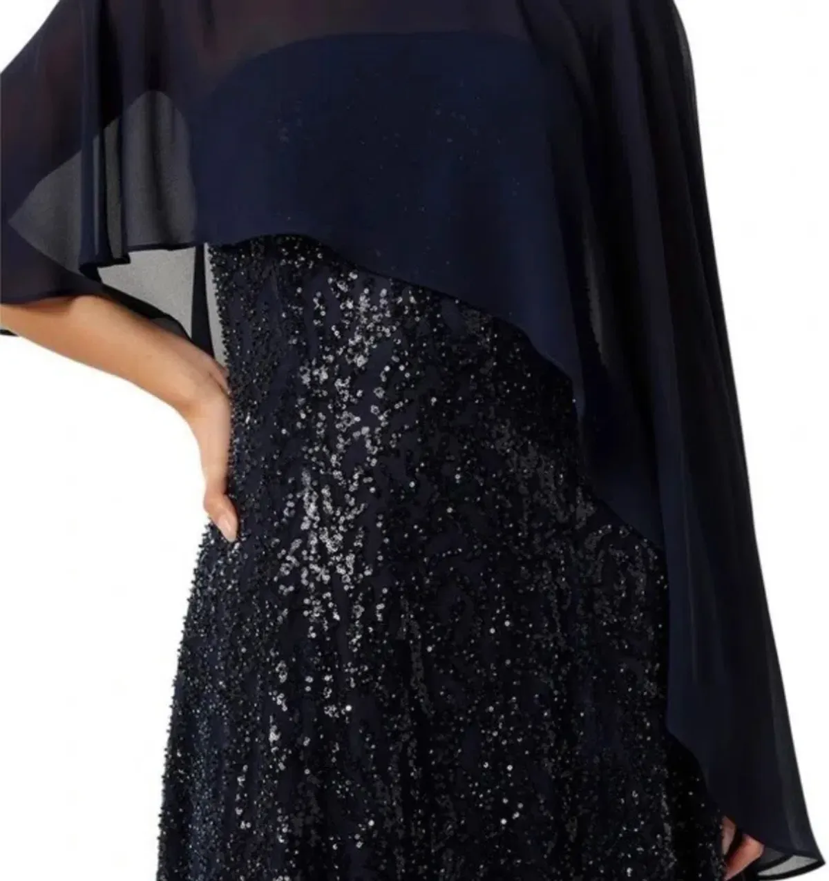 Forever New Erin Navy Strapless Sequin Gown Maxi  - Image 3