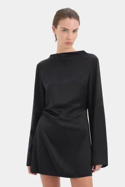Sir the Label Yasmine Mini Dress in Black Size 3 / AU 12 for rent on The Volte - image 2