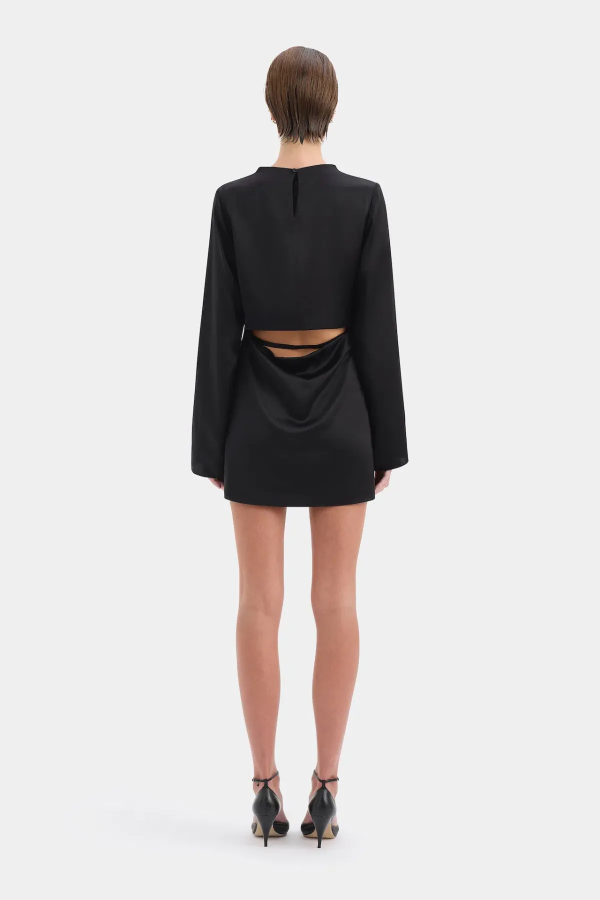 Sir the Label Yasmine Mini Dress in Black Size 3 / AU 12 - Image 3