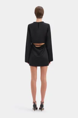Sir the Label Yasmine Mini Dress in Black Size 3 / AU 12 for rent on The Volte - image 3