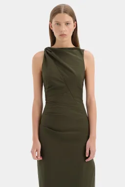 Sir the Label Sorel Maxi Dress in Dark Olive Size 3 / AU 12 for rent on The Volte - image 2