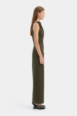 Sir the Label Sorel Maxi Dress in Dark Olive Size 3 / AU 12 for rent on The Volte - image 4
