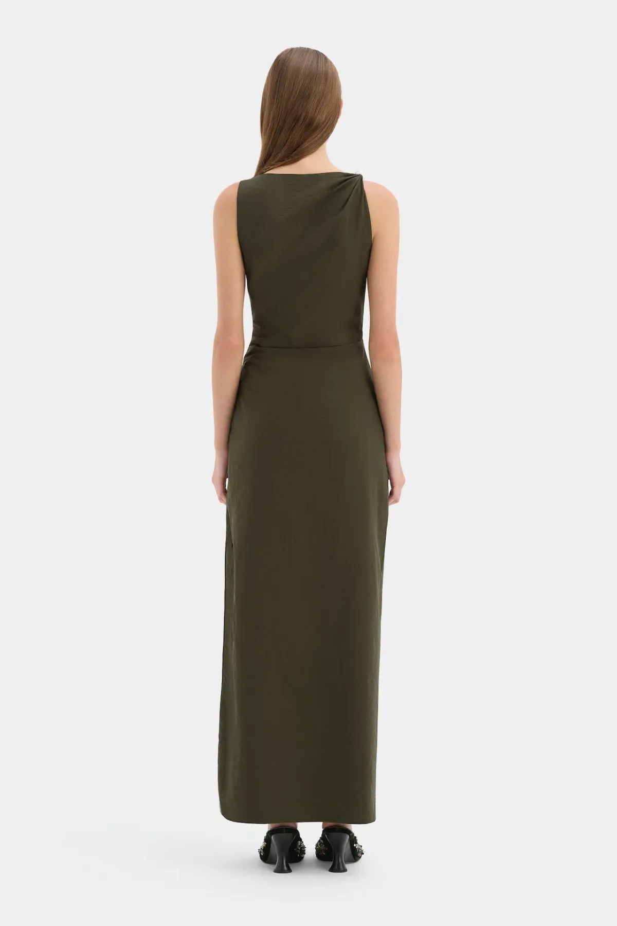 Sir the Label Sorel Maxi Dress in Dark Olive Size 3 / AU 12 - Image 3