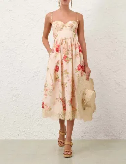 Zimmermann Roselight Picnic Midi Dress - size 1 for rent on The Volte - image 1