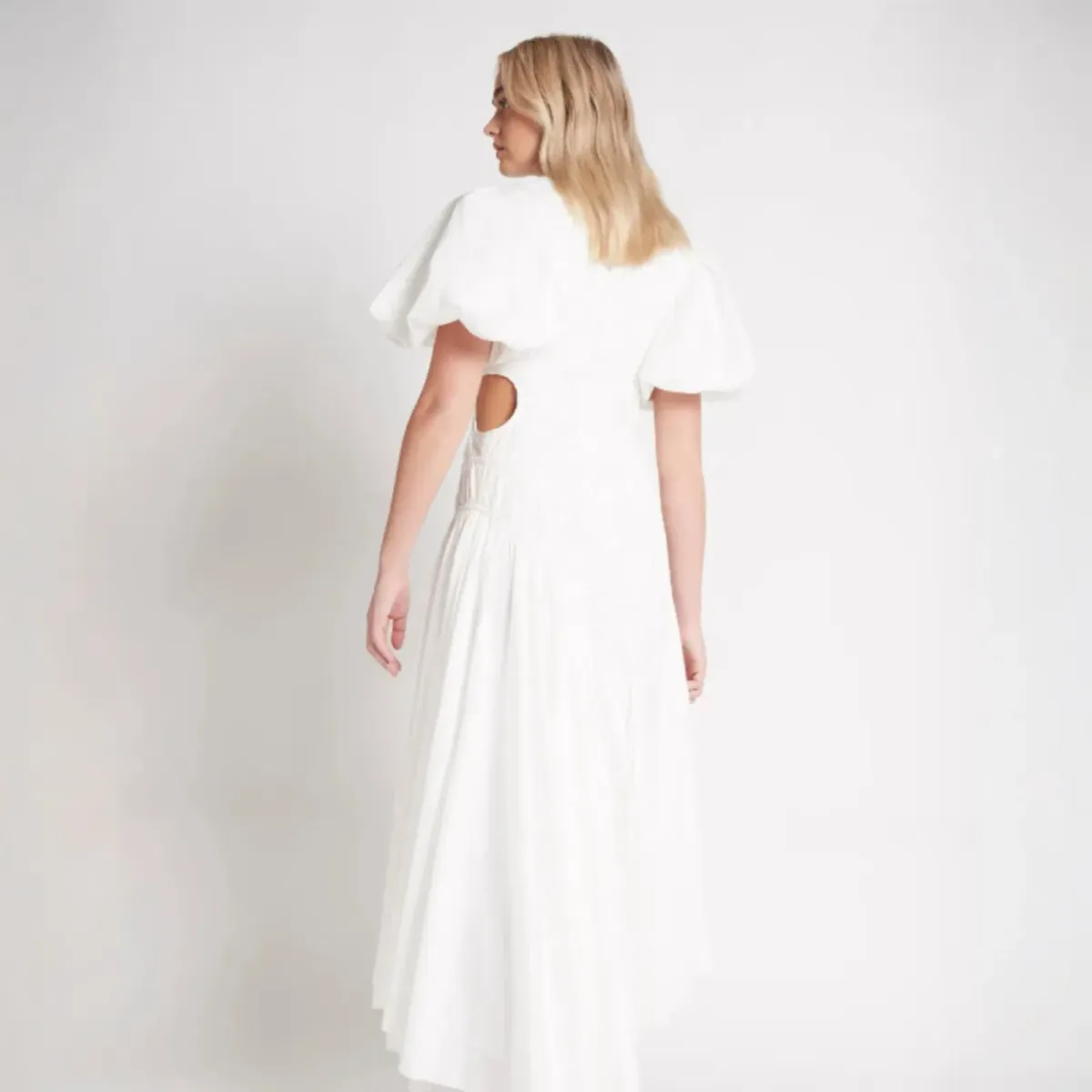 AJE Siren Midi Dress White Size 8 - Image 3