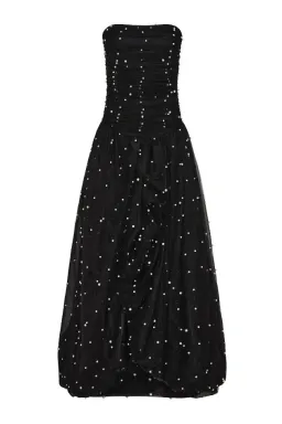 🤍🖤 NEW AJE Juniper Gown – Black & White – Size 8 strapless beaded formal maxi dress 🖤🤍 for rent on The Volte - image 10