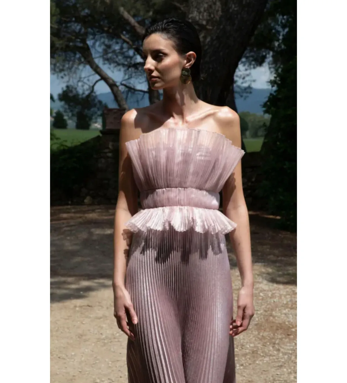L'idee Masquerade Gown Dusty Shimmer Pink Size 8 - Image 5