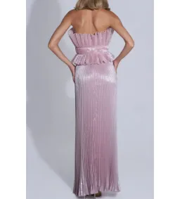L'idee Masquerade Gown Dusty Shimmer Pink Size 8 for rent on The Volte - image 3