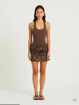 Benni Ariel mini dress Cocoa  for rent on The Volte - image 1
